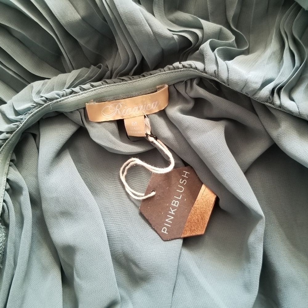 PINKBLUSH Jade Pleated Ruffle Tiered Maxi Dress Maternity Post Friendly. - Picture 10 of 10